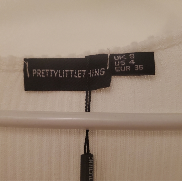 NWT - PrettyLittleThing Ribbed, Button Front Midaxi Dress - Picture 4 of 7
